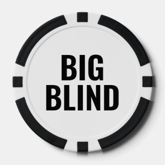 Lot De Jeton De Poker Big Blind Simple Black White Text