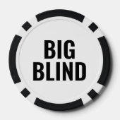 Lot De Jeton De Poker Big Blind Simple Black White Text (Verso)