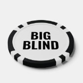 Lot De Jeton De Poker Big Blind Simple Black White Text (Simple)
