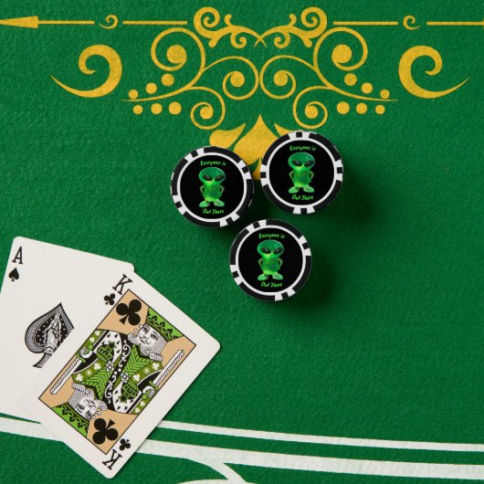 Lot De Jeton De Poker Bijou Alien (Table de poker (pile))