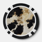 Lot De Jeton De Poker Black Cream Gold Western Cowhide (Verso)