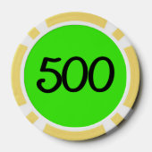 Lot De Jeton De Poker Black Dragon vert jaune 500 puce de poker rayé (Verso)