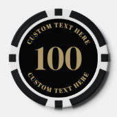 Lot De Jeton De Poker Black Gold 100 Numbered (Recto)