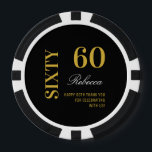 Lot De Jeton De Poker Black & Gold 60th Birthday Cocktail Party<br><div class="desc">Black & Gold 60th Birthday Cocktail Party Poker Chips</div>