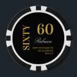 Lot De Jeton De Poker Black & Gold 60th Birthday Cocktail Party<br><div class="desc">Black & Gold 60th Birthday Cocktail Party Poker Chips</div>