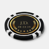 Lot De Jeton De Poker Black & Gold Personalized Casino Chips (Simple)