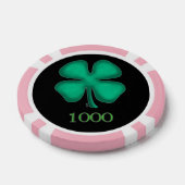 Lot De Jeton De Poker Black Irish rose 1000 puce de poker rayé (Simple)