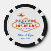 Lot De Jeton De Poker Black Las Vegas Favour de mariage (Verso)