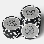 Lot De Jeton De Poker Blackwork embroidery poker chip (Empiler)