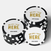 LOT DE JETON DE POKER BLANC PERSONNALISABLE MODERNE DE MARQUE VÉRIFIÉ ST (Empiler)