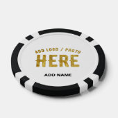 LOT DE JETON DE POKER BLANC PERSONNALISABLE MODERNE DE MARQUE VÉRIFIÉ ST (Simple)