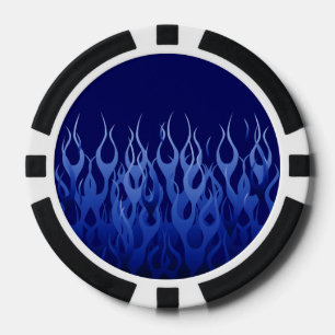 Lot De Jeton De Poker Bleu cool sur Blue Racing Flames