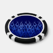 Lot De Jeton De Poker Bleu cool sur Blue Racing Flames (Simple)