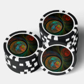 Lot De Jeton De Poker Bleu de renaissance Art Abstrait (Empiler)