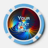 Lot De Jeton De Poker Bleu gravitationnel (Verso)