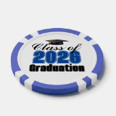 Lot De Jeton De Poker Blue Class of 2026 Graduation Party (Simple)