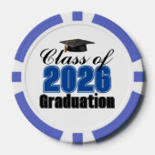 Lot De Jeton De Poker Blue Class of 2026 Graduation Party (Recto)