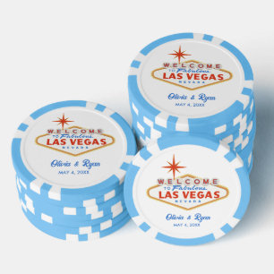 Lot De Jeton De Poker Blue Las Vegas Poker Chip Mariage Favoriser