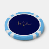 Lot De Jeton De Poker Blue minimalist custom name  (Simple)