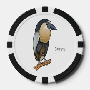 Lot De Jeton De Poker Boat-billed heron bird cartoon