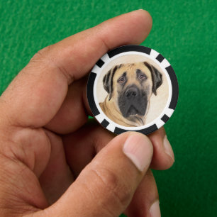 Lot De Jeton De Poker Boerboel Peinture - Cute Original Chien Art