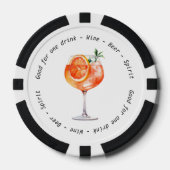 Lot De Jeton De Poker Bon de boisson Aperol QR Code de l'événement profe (Recto)