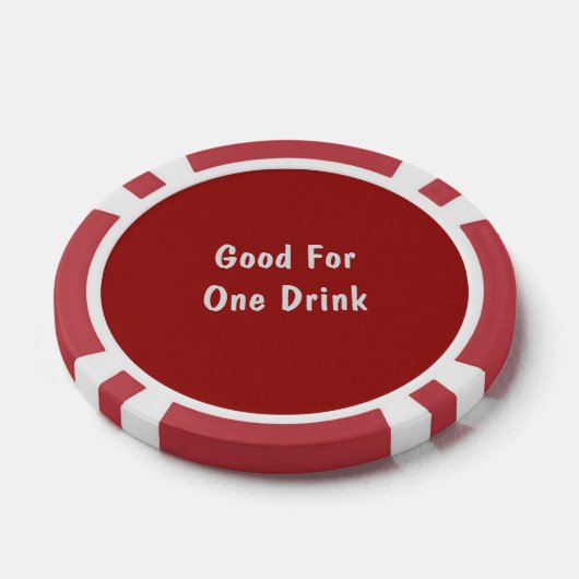 Lot De Jeton De Poker Bon Pour Un Verre Rouge Blanc (Simple)