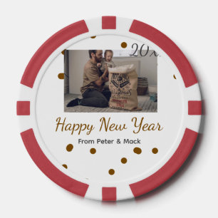 Lot De Jeton De Poker Bonne année Père célibataire ajouter photo nom bru