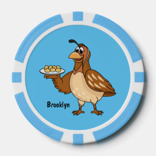 Lot De Jeton De Poker Bonne caille avec dessin animé d'oeufs