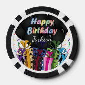 Lot De Jeton De Poker Bonne fête d'anniversaire (Verso)