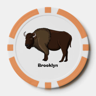 Lot De Jeton De Poker Bonne illustration de bison américain