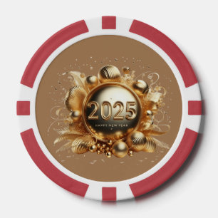 Lot De Jeton De Poker Bonne nouvelle année 2025 design