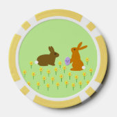 Lot De Jeton De Poker Bonnets de Pâques et jonquilles (Verso)