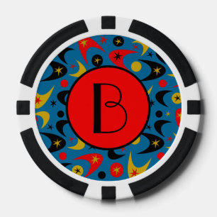 Lot De Jeton De Poker Boomerangs rétro
