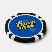Lot De Jeton De Poker Boston Strong sur un décor bleu (Simple)
