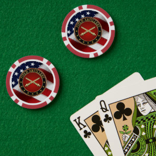 Lot De Jeton De Poker Branche de l'artillerie de campagne Insigne Éditio