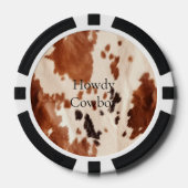 Lot De Jeton De Poker Brown Cream Southwest Cowhide Christmas (Recto)