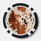 Lot De Jeton De Poker Brown Cream Southwest Cowhide Christmas (Verso)