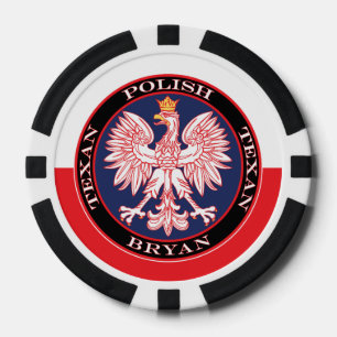 Lot De Jeton De Poker Bryan Round Polonais Texan