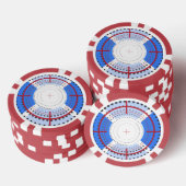 Lot De Jeton De Poker Bullseye bleu (Empiler)