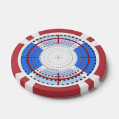Lot De Jeton De Poker Bullseye bleu (Simple)