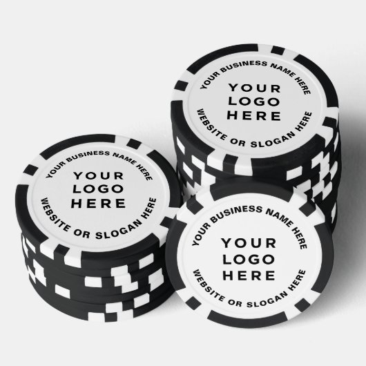 Lot De Jeton De Poker Business Logo and Text Simple Professional (Empiler)