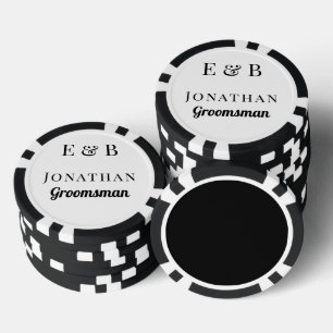 Lot De Jeton De Poker Cadeau de garçon d'honneur de mariage personnalisé