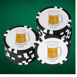 Lot De Jeton De Poker Cadeau de mariage personnalisé pour les garçons d'