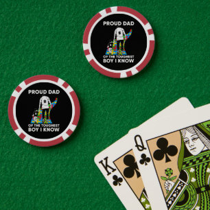 Lot De Jeton De Poker Cadeau de puzzle pour papa pour la sensibilisation