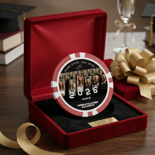 Lot De Jeton De Poker Cadeau de remise de diplôme drôle avec photo perso