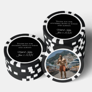 Lot De Jeton De Poker Cadeau personnalisé de garçon d'honneur marqueur d