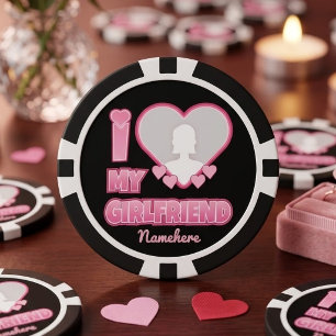 Lot De Jeton De Poker Cadeau personnalisé Je t'aime ma copine – Ajouter