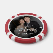 Lot De Jeton De Poker Cadeau photo personnalisé "Chanceux en amour" (Simple)