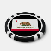 Lot De Jeton De Poker California State Flag Design (Simple)